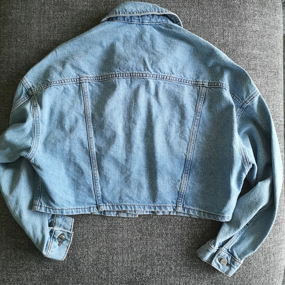 ASOS Topshop Cropped Jean Jacket size 4 - Picture 8 of 11